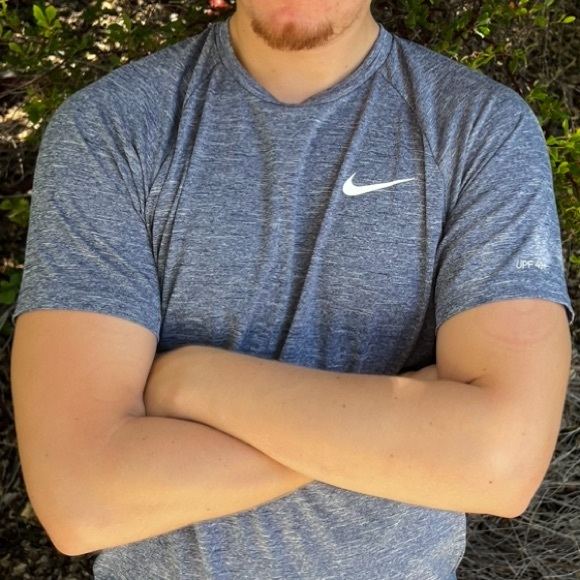 NIKE SWIM MEN DRI FIT T SHIRT SURFER UV 40+ DIVER SCUBA SWIMMER DIVING UPF SUN M - Picture 2 of 16